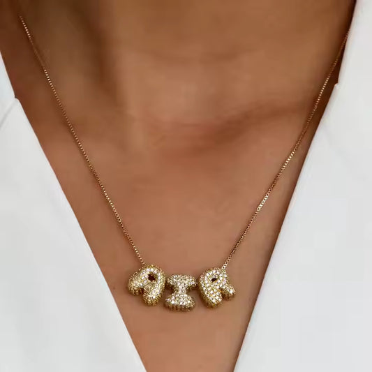 Custom Silver Moissanite 2 INCH Pendant β Choose Any Letter for a Unique, Personalized Look