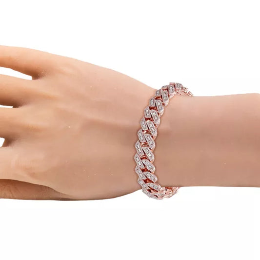 Baguette Cut Diamond Cuban Link Bracelet – Exquisite Sparkle & Luxury | Premium Statement Jewelry