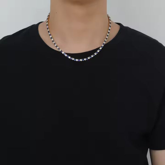 Round Cut Blue Sapphire Necklace β Perfect Blend of Grace and Glamour