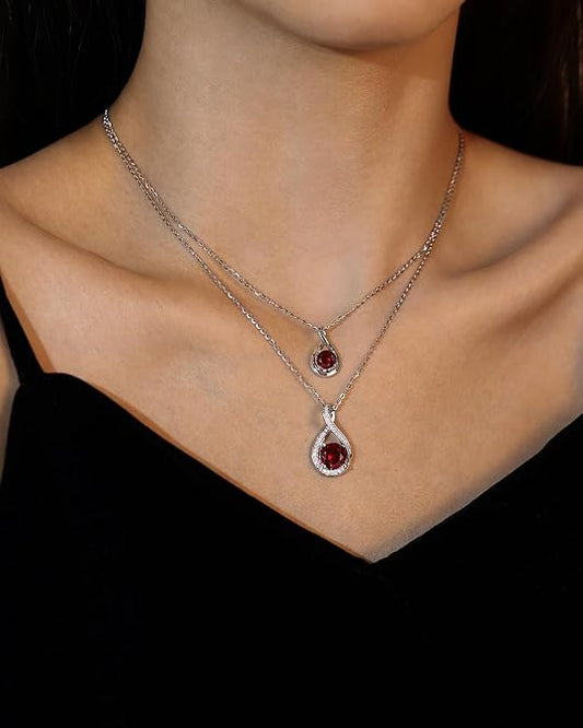 Exquisite Round Ruby Pendant – Bold and Elegant Design