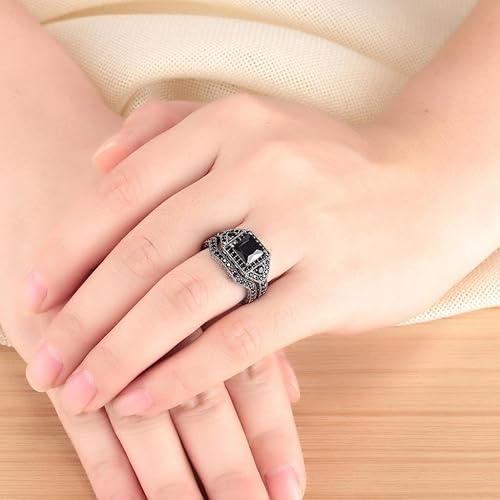 Women’s Bridal Set with Princess Cut Black Diamond Center Stone