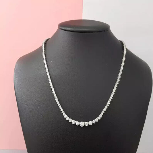Dazzling Round-Cut Diamond Tennis Necklace for Every Occasion