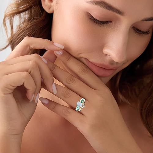 Fiery Romance – Oval Fire Opal Bridal Set for Her