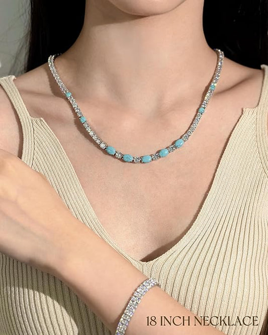 Classic Oval Cut Turquoise Necklace – Timeless & Versatile