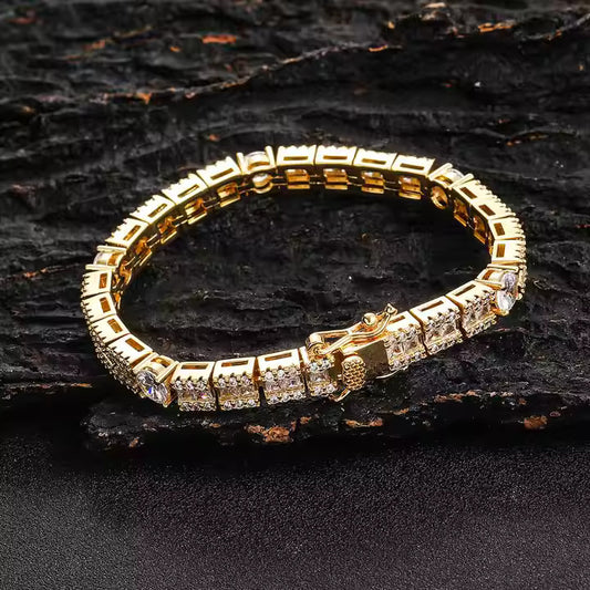 "Luxury Round Cut Diamond Tennis Bracelet β Graceful Women's Jewelry"