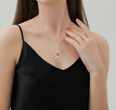 Stunning Pear-Shaped Red Ruby Pendant β A Touch of Luxury