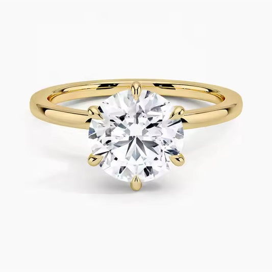 Classic Round Cut Diamond Engagement Ring - Shine Forever