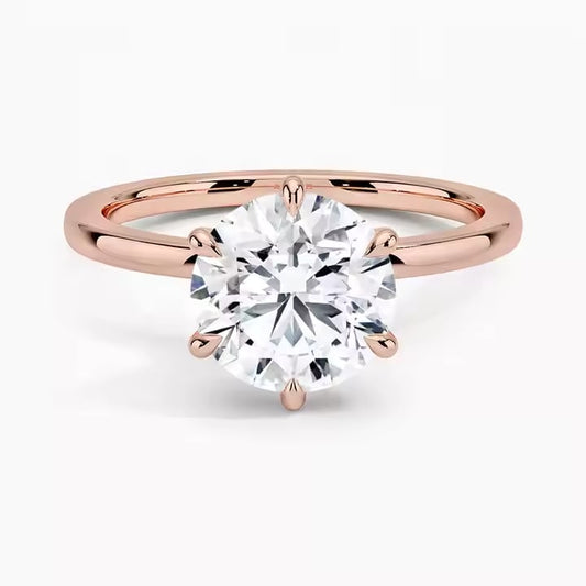 Classic Round Cut Diamond Engagement Ring - Shine Forever