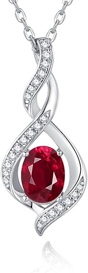 Dainty Oval Ruby Pendant – Minimalist Jewelry for Everyday Wear