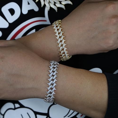 Round-Cut Moissanite Iced Cuban Link Bracelet – Bold Men's Jewelry