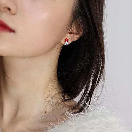 Celebrate the Season with Santa Hat Diamond Earrings