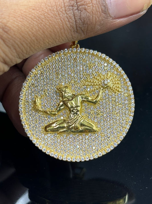 Moissanite Custom Pendant 925 Sterling Silver Men's Pendant