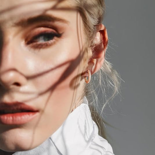 Glamorous Round Cut Diamond Hoop Earrings β Stunning & Sophisticated