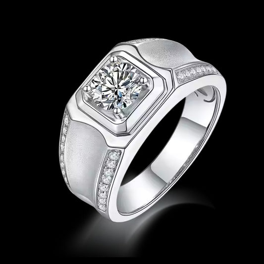 Elite Men's Round Cut Diamond Ring – A Mark of Distinction
