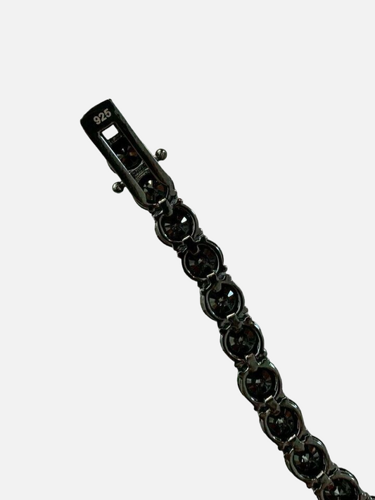 Luxury Menβs Diamond Cuban Link Bracelet in Black Gold Silver