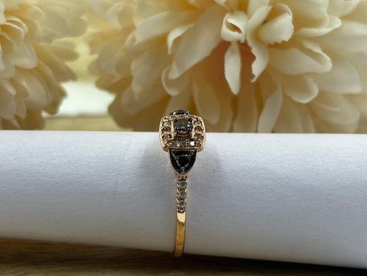 Luxurious Brown Diamond Ring in Sterling Silver β Elegant Diamond Jewelry