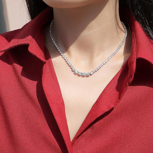 Classic Diamond Tennis Necklace – Timeless Beauty & Shine - BerylcraftsClassic Diamond Tennis Necklace – Timeless Beauty & ShineNecklace