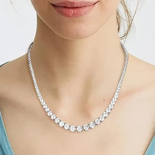 Dazzling Round Diamond Tennis Necklace – Perfect for Any Occasion - BerylcraftsDazzling Round Diamond Tennis Necklace – Perfect for Any OccasionNecklace
