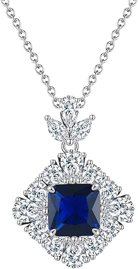 Elegant Princess - Cut Blue Sapphire Pendant – Timeless Luxury - BerylcraftsElegant Princess - Cut Blue Sapphire Pendant – Timeless LuxuryPendant