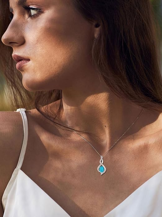 Minimalist Oval Turquoise Pendant β Perfect Everyday Necklace - BerylcraftsMinimalist Oval Turquoise Pendant β Perfect Everyday NecklacePendant