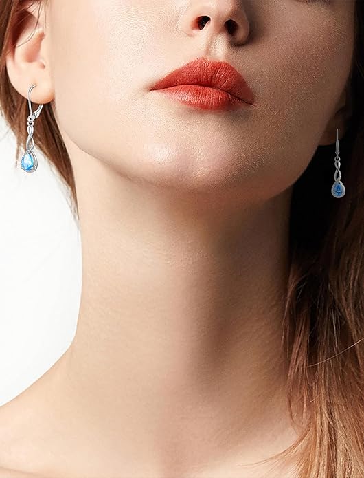 Pear - Cut Blue Topaz Dangling Earrings β Sparkle with Sophistication - BerylcraftsPear - Cut Blue Topaz Dangling Earrings β Sparkle with SophisticationWomen's