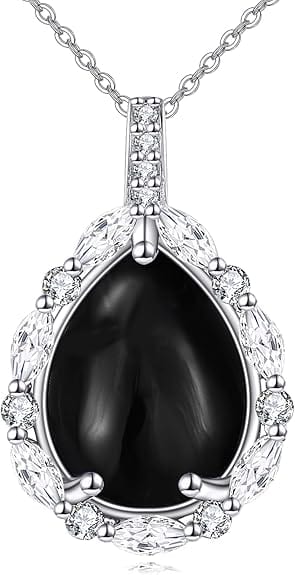 Women's Black Diamond Pendant β Pear Shape with Bold Presence - BerylcraftsWomen's Black Diamond Pendant β Pear Shape with Bold PresencePendant