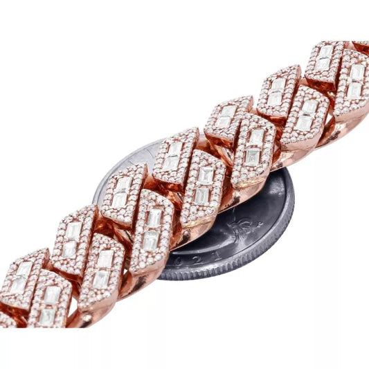 Baguette Cut Diamond Cuban Link Bracelet – Exquisite Sparkle & Luxury | Premium Statement Jewelry