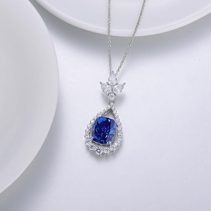 Stunning Cushion Blue Sapphire Pendant – A Symbol of Grace - Berylcrafts#original_value#Pendant