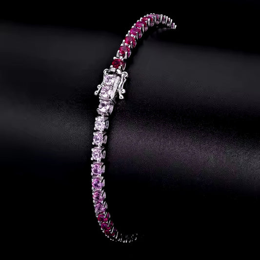 Sophisticated Round-Cut Multicolor Gemstone Bracelet – Perfect for Any Occasion