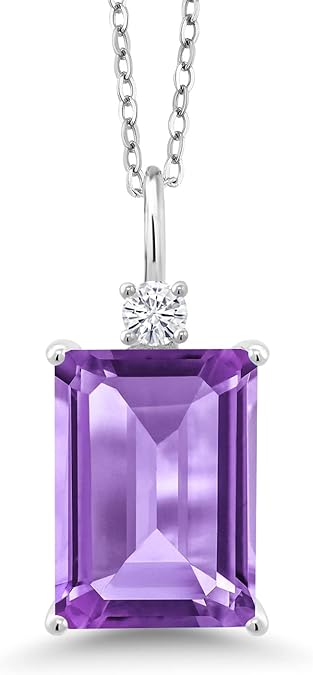 Luxury Emerald Cut Amethyst Pendant – Perfect Gift for Women