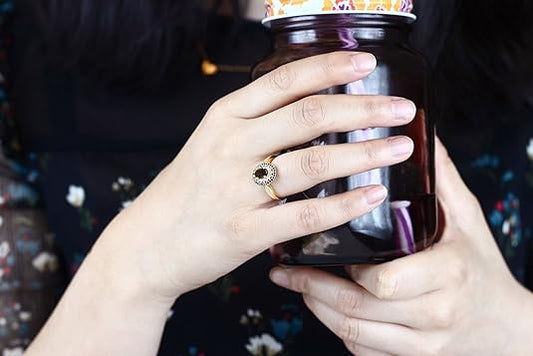 Stunning Oval Cut Brown Diamond Ring - Earthy Elegance
