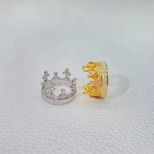 Stunning Crown-Shaped Ring - 925 Sterling Silver with Diamond Detailing | Perfect Christmas Gift