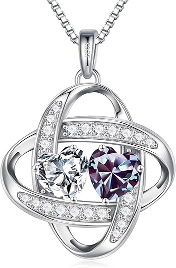 Alexandrite Pendant with Knot Design – Heart-Cut Gemstone Elegance