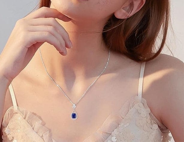 Stunning Cushion Blue Sapphire Pendant – A Symbol of Grace - Berylcrafts#original_value#Pendant