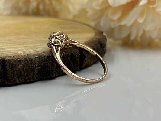 Luxurious Brown Diamond Ring in Sterling Silver – Elegant Diamond Jewelry