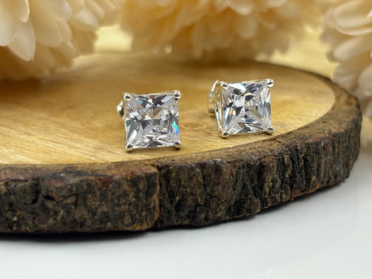 Princess Cut Diamond Stud Earrings | Timeless Elegance & Sparkle | Perfect Gift for Her