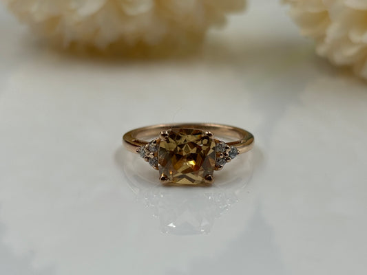 Romantic Cushion-Cut Peach Morganite Engagement Ring | Elegant & Unique Gemstone Rings