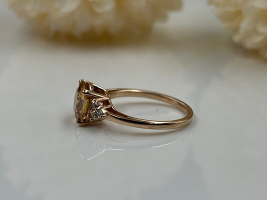 Romantic Cushion-Cut Peach Morganite Engagement Ring | Elegant & Unique Gemstone Rings