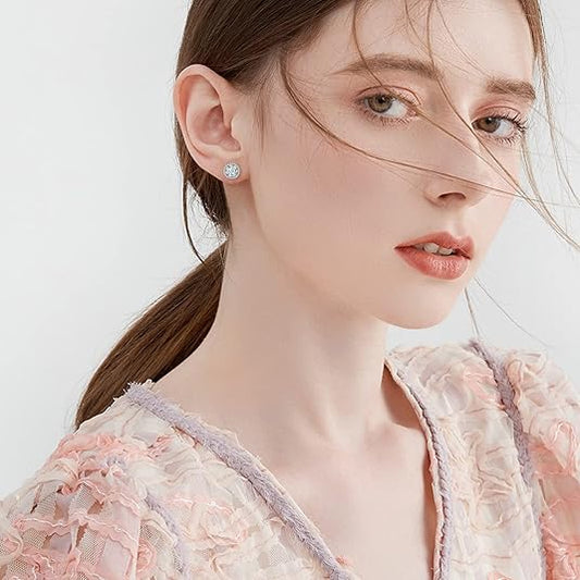 Brilliant Diamond Round Stud Earrings – A Symbol of Love & Purity - BerylcraftsBrilliant Diamond Round Stud Earrings – A Symbol of Love & PurityWomen's