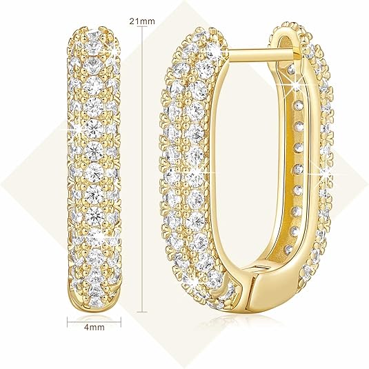 Exquisite Round Diamond Cluster Hoop Earrings – Perfect for Women - BerylcraftsExquisite Round Diamond Cluster Hoop Earrings – Perfect for WomenWomen's
