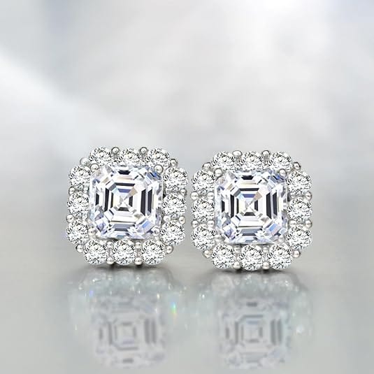 Minimalist Asscher Diamond Studs – Chic and Timeless - BerylcraftsMinimalist Asscher Diamond Studs – Chic and TimelessWomen's