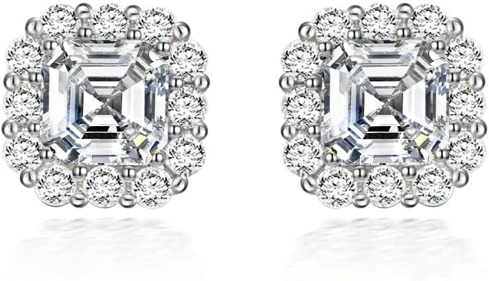 Minimalist Asscher Diamond Studs – Chic and Timeless - BerylcraftsMinimalist Asscher Diamond Studs – Chic and TimelessWomen's
