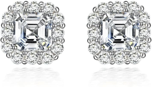 Minimalist Asscher Diamond Studs – Chic and Timeless - BerylcraftsMinimalist Asscher Diamond Studs – Chic and TimelessWomen's