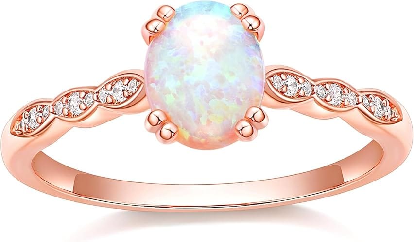 Minimalist Oval Fire Opal Ring – Elegant Engagement Jewelry - BerylcraftsMinimalist Oval Fire Opal Ring – Elegant Engagement JewelryWomen's Ring