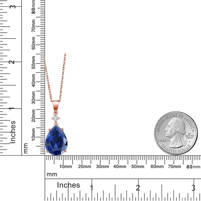 Opulent Pear Cut Blue Sapphire Necklace – Timeless Luxury for Women - BerylcraftsOpulent Pear Cut Blue Sapphire Necklace – Timeless Luxury for WomenPendant