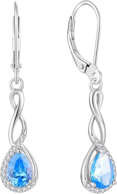 Pear - Cut Blue Topaz Dangling Earrings – Sparkle with Sophistication - BerylcraftsPear - Cut Blue Topaz Dangling Earrings – Sparkle with SophisticationWomen's