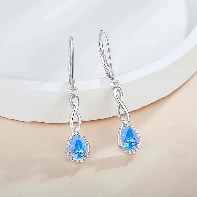 Pear - Cut Blue Topaz Dangling Earrings – Sparkle with Sophistication - BerylcraftsPear - Cut Blue Topaz Dangling Earrings – Sparkle with SophisticationWomen's