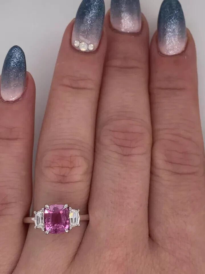 Romantic Cushion Cut Pink Sapphire Ring – A Love Story in Gemstone - BerylcraftsRomantic Cushion Cut Pink Sapphire Ring – A Love Story in GemstoneWomen's Ring