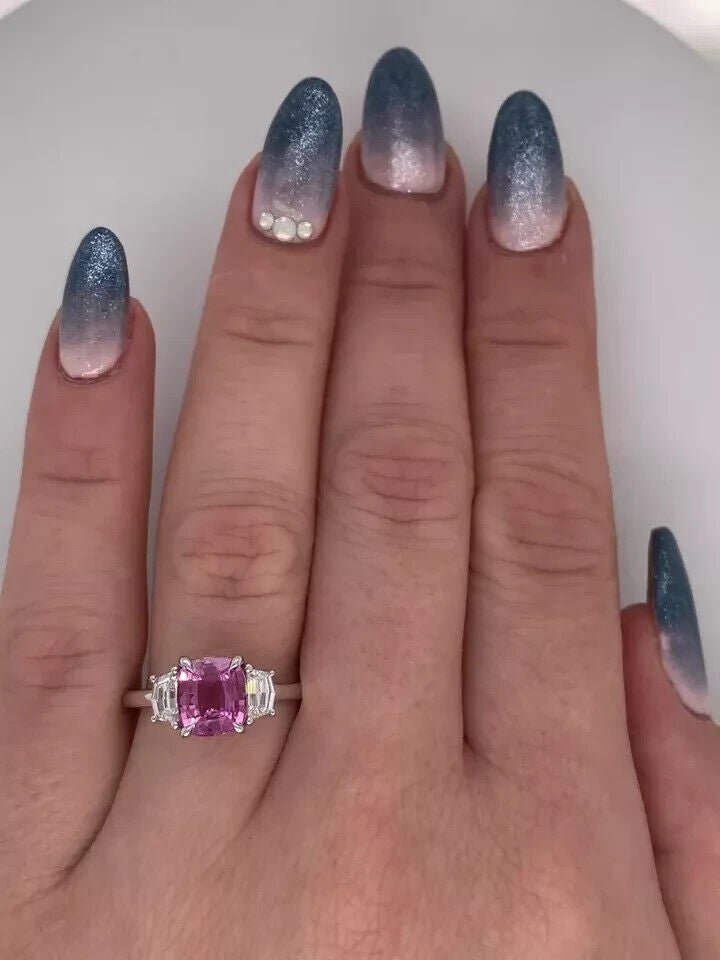 Romantic Cushion Cut Pink Sapphire Ring – A Love Story in Gemstone - BerylcraftsRomantic Cushion Cut Pink Sapphire Ring – A Love Story in GemstoneWomen's Ring