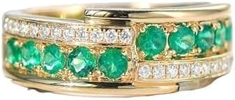 Round Cut Green Emerald Ring – Classic & Sophisticated Jewelry - BerylcraftsRound Cut Green Emerald Ring – Classic & Sophisticated JewelryWomen's Ring